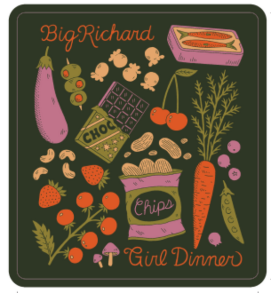 Girl Dinner Sticker